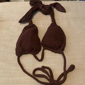 Monday Swimwear - Tulum Top and Byron Bottom - Shaded Oak Crinkle - S/M